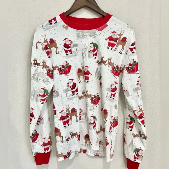 Pottery Barn Heritage Santa Adult S Women’s pajamas NWOT - Picture 6 of 9